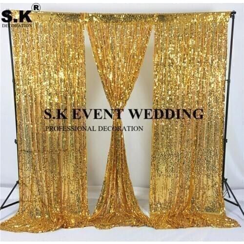 280x280cm Sequin Backdrop Curtain Wall Stage Background Photo Booth For Wedding Banquet Event Decoration