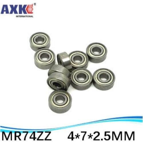 AXK Free Shipping MR74ZZ MR74-2RS SMR74ZZ SMR74-2RS 4X7X2.5 mm Deep groove Ball Bearings MR74 / L-740 ZZ MR74 RS MR74-2RS