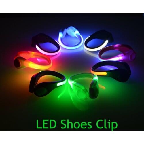 Running LED Light Up Shoe Clip Light Night Safety Warning LED Bright Flash Light LED Luminous Reflective Light Sports Clip Lig