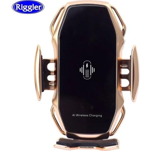 Two-Point Smart Induction Wireless Charger Car Mount 10W Fast Charge Holder for Samusng S10/10+/9/8 Note9 Iphone XS XR XS MAX Qi