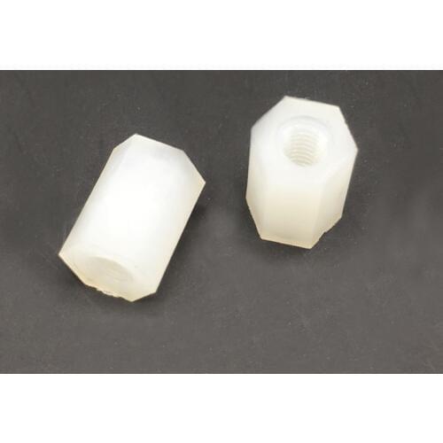 M3x5 Nuts Hex PCB Spacer Standoff Pillar Female to Female Plastic Nylon Accessories for UAV Quadrotor Off-White Pack 100