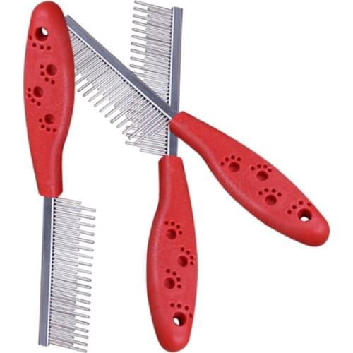 Stainless Steel Dog Comb Pet Hair Removal Shedding Pin Combs For Cat Dog Cleaning Grooming Tool