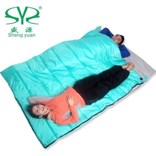Hengyuan outdoor double sleeping bag warm autumn and winter camping sleeping bag lunch 2.8kg adult couples envelope type
