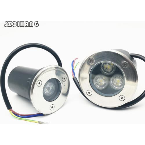 IP68 Waterproof 3W 9W LED Underground Light AC85-265V 12V Outdoor Buried Lamp for Ground Garden Path Floor Yard Spot Landscape