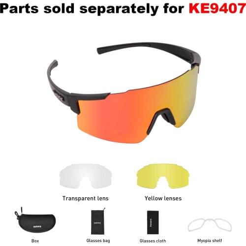KE9407 Full Red Blue Green Polarized Lens Photochromic Replacement Lenses Cycling Bicycle Sun Glasses Eyewear Frame Suitable
