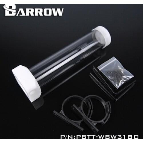 Barrow PBTT-WBW,DDC Pump retrofit kit,White Cover Black Tube 4 length,Pump Reservoir integrated set,for Water cooler Water tank