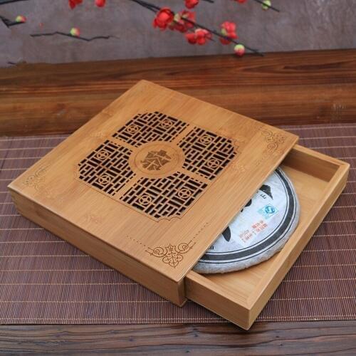 Handmade Pu Er Tea Storage Container Kung Fu Tea Storage Tools Health Care Eco-friendly Tea Set Bamboo Tray Wholesale