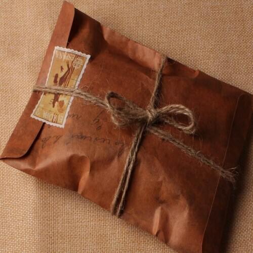 500 PCS New vintage kraft paper stamp series envelopes antique kraft gift envelope Paint Kraft paper envelope 11*16 cm