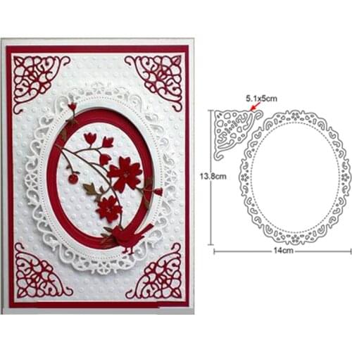 Oval frame etch Dies for Scrapbook Card Making 2020 new Metal Cutting Dies embossing Craft Dies Stencil Die Cut