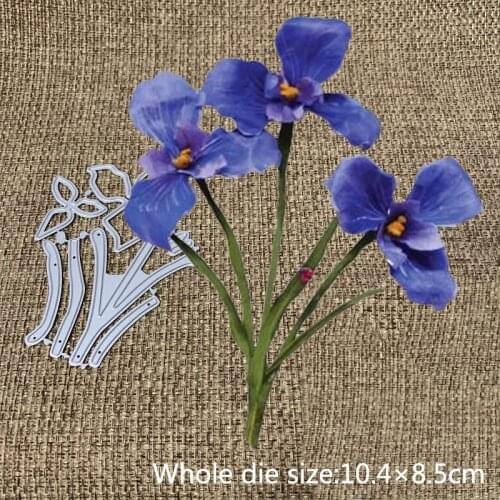 XLDesign Craft Metal Cutting Dies Cut Die Mold Iris flower Scrapbooking DIY Album Paper Card Craft Embossing Die Cuts