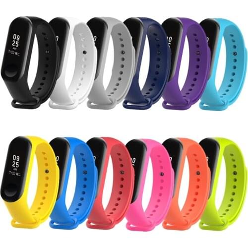 Wrist Strap For Xiaomi miband 3 wriststrap Mi Band 3 Strap Bracelet Wristband Straps Original Replacement Colorful Silicone hyq