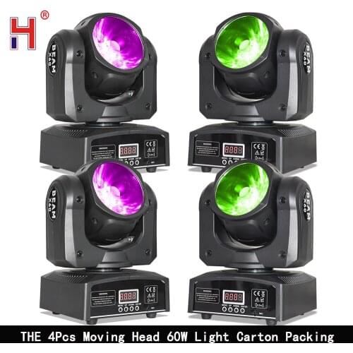 60W Moving Head DMX Light Stage Lighting Lyre Beam RGBW DJ Spot Rotating Sound Activated For Party Disco Dance Floor