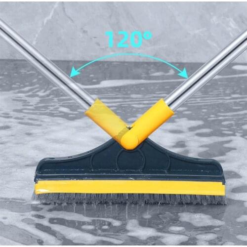 2 In 1 Cleaning Brush Long Handle Detachable Stiff Bristles Tile Scrubber No Dead Ends Home Clean Tools