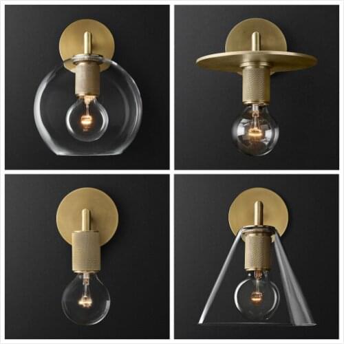 Post Modern Line Wall Lamp Minimalism Nordic Glass Ball Led Wall Sconce Light Fixtures Bathroom Bedside Mirror Lights Loft Decor