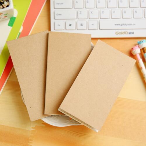 Creative Simple Kraft Paper Small Tearable Note Book To Do List Plan Notebook Grid Handbook