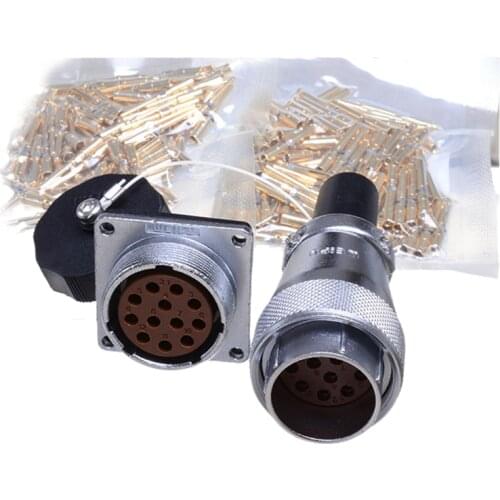 Weipu WS28 TQ+Z Waterproof Cold Crimping Solderless M28 7 12 15 19 Pin Automotive Power Connector Quick Connect Industrial 50A