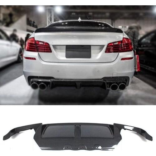 Rear Bumper Diffuser Carbon Fiber Car Bumper Lip spoiler For BMW F10 M5 Sedan 2012 - 2017 3D Style Grey