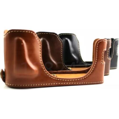 Pu Leather Case Bottom Opening Version Protective Half Body Cover Base For Fujifilm X100 X100S X100T Digital Camera