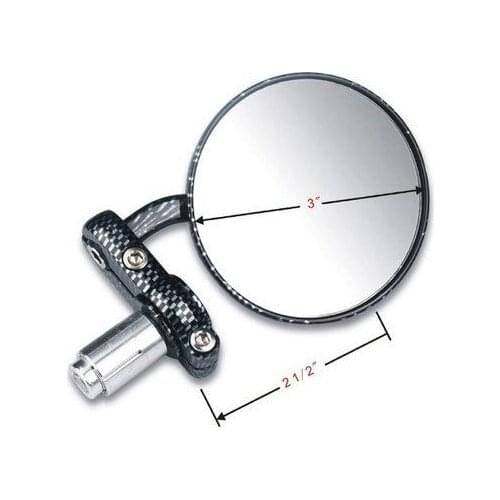 Aftermarket free shipping motorcycle accessories retroviseur moto 1 inch Bar End Mirrors CARBON FIBER