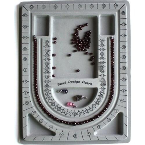 1 Pcs Flocked Bead Board Bracelet Beading Jewelry Organiser Tray Design DIY Craft Tool