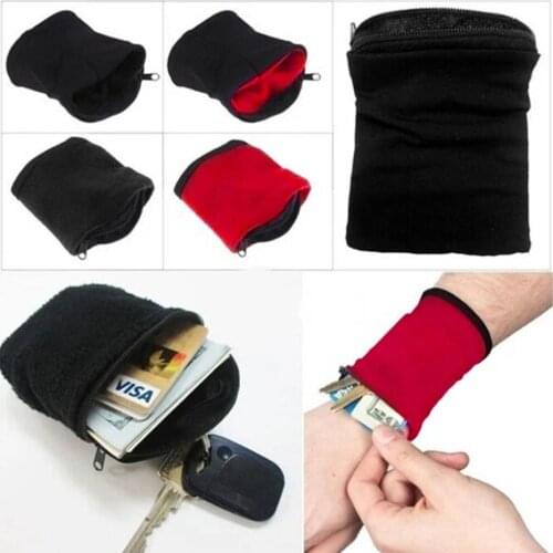 2021 Men Women Wrist Wallet Pouch Band Zipper Running Travel Gym Cycling Safe Coin Purse Change Outdoor Sports Bag Hot Sale