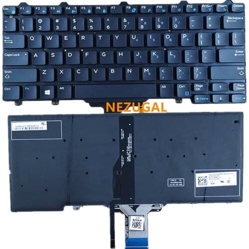 95% New US laptop keyboard For DELL Latitude 7350 5290 E5250 5270 E7270 E7250 7270 MJ8HY 0MJ8HY 0XCD5M English Backlit Backlight
