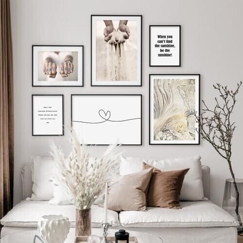 Abstract Marble Texture Rock Formations Sand Slipping Hand Love Nature Canvas Painting Wall Art Poster Print Home Interior Decor