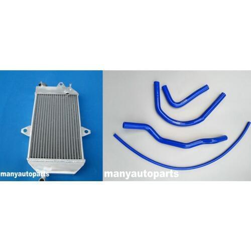 Aluminum radiator with blue silicone hose for Yamaha ATV Banshee YFZ350 YFZ 350 1987-2006 88 89 90 91 92 93 94 95 96