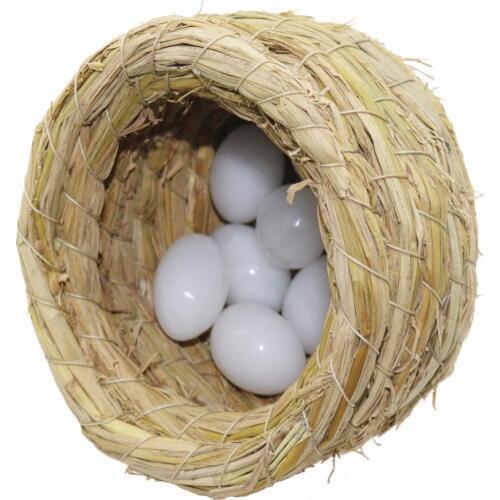 Straw large bird cages for parrots pet bird bed bird nest parrot cage bird Egg container Hamster nest