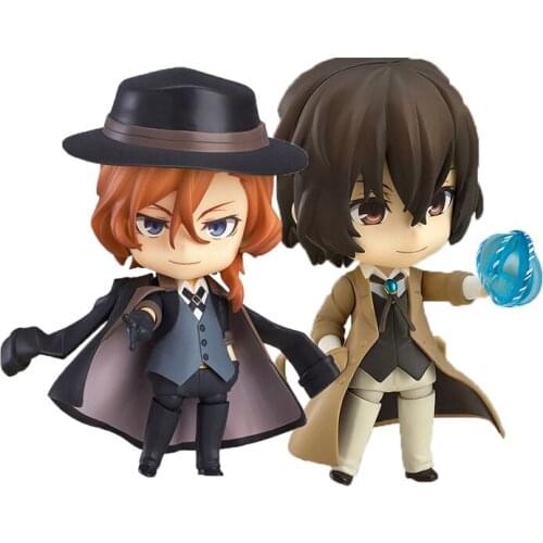 Anime Bungo Stray Dogs Nakahara Chuya 676 Dazai Osamu 657 Action Figure PVC Figurine Collectible Model Toy Doll 10CM
