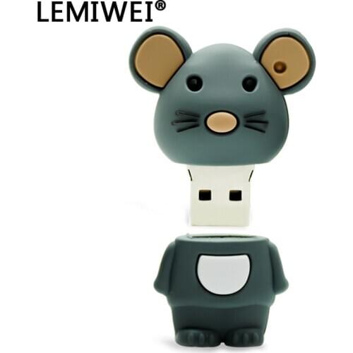 Lovely Mouse USB Flash Drive 4GB 8GB 16GB Mini U Disk High Speed Cute Animal Pendrive 32GB 64GB Memory Stick USB 2.0 Gift