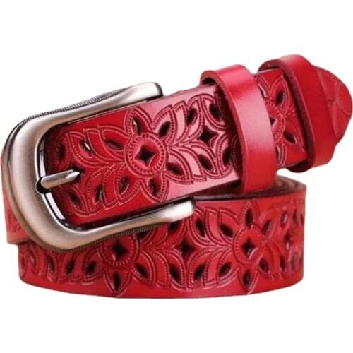 New Womens Belt with Hollow Pattern Luxury Belt Designers Women Vintage Pin Buckle Strap 2.8cm