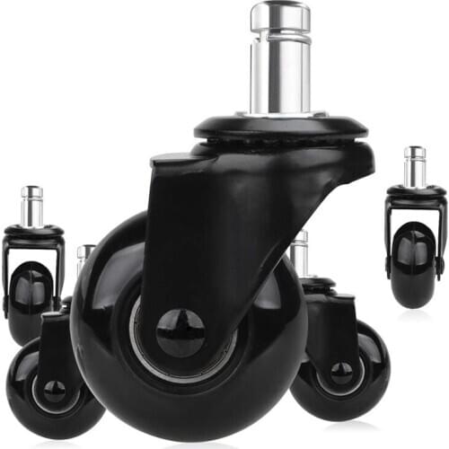 5 Pcs Replacement Chair Caster Wheels 2 inch, Heavy Duty Wheels with Plug-In Stem 7/16 X 7/8 inch,Quiet & Smooth Rolling