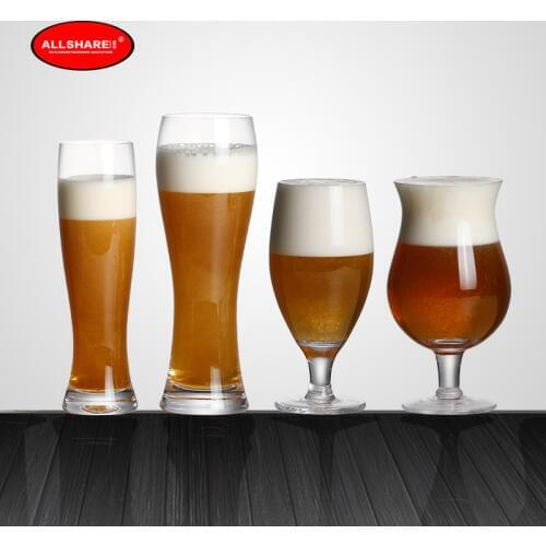 2pcs old fashion handmade blown lead-free crystal beer glass set 330ml 500ml 60000X