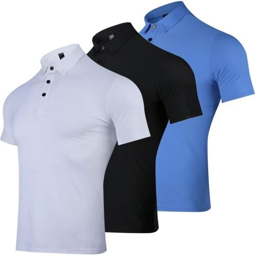Nylon Polo Golf Wear Quick Drying Breathable Short-Sleeve Summer Golf Wear Men Business Golf Shirt Outdoor Leisure Sportswear