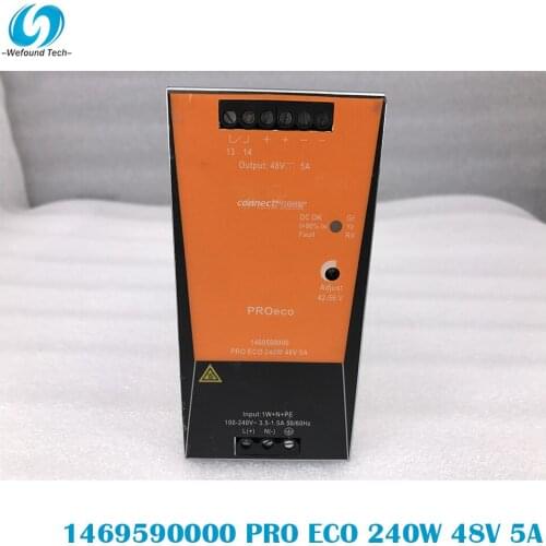 Original Weidmüller 1469590000 PRO ECO 240W 48V 5A Rail Switching Power Supply Single Phase, 100% Tested BeforeShipment