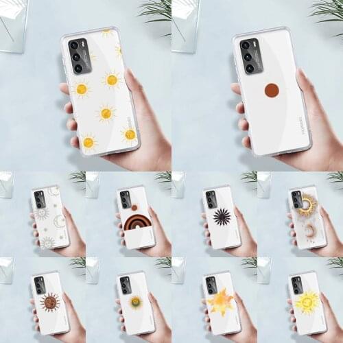 Star moon sun tarot Phone Case Transparent For Huawei 8 7 6 5 4 3 2 pro SE i E Soft TPU Clear Mobile Bags Coque