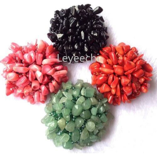 50mm 5pcs/lot 7colors Broken jade bottons Cashmere Wool Coat Luxury Leather Buckle High-end Clothing Buttons Sewing Free Ship