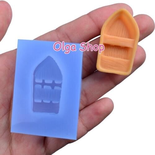 PYL861 35.4mm X 20.2mm Boat Silicone Mold Fondant Cake Decoration Candy Resin Clay Earrings Necklace Craft Soap Candle FOOD SAFE