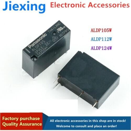 Relay ALDP105 ALDP112 ALDP124 ALDP105W ALDP112W ALDP124W 5V 12V 24V 5A 250V DIP4 New and original