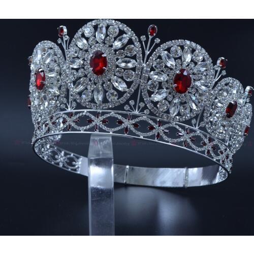 Rhinestone Crown Miss Beauty Crowns For Pageant Contest Private Custom Round Circles Bridal Wedding Hair Jewelry Headband mo228