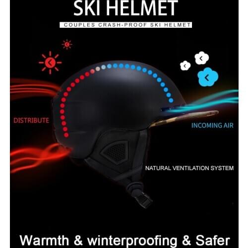 Winter skiing helmet for Men Women Skating Skateboard Snowboard Snowmobile Ski Motorcycle Outdoor sports Warm safety protection