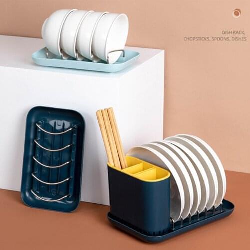 1Pc Kitchen Rack Storage Holder Drainer Bowl Tableware Plate Portable Drying Rack Home Shelf Dinnerware Organizer