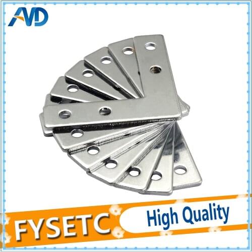 10pcs 4hole 90 Degree Joint Board Plate Corner Angle Bracket Connection Joint Strip For Aluminum Profile 2020 20x20 with 4 holes