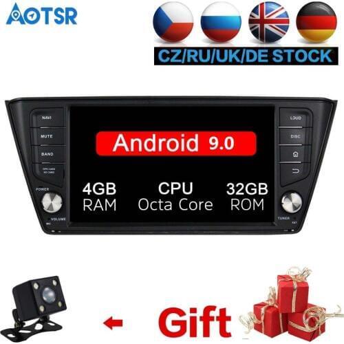 2 Din Android 9.0 RAM 4GB+64GB 8 Core Car Radio GPS Navi For VW Skoda Fabia nj3 2015 2016 2017 Multimedia tape recorder stereo