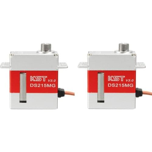 2PCS KST DS215MG V3.0 Stainless Steel Gear Digital Servo for RC Gliders Helicopter 450 380 480 500 Replacement DIY Parts