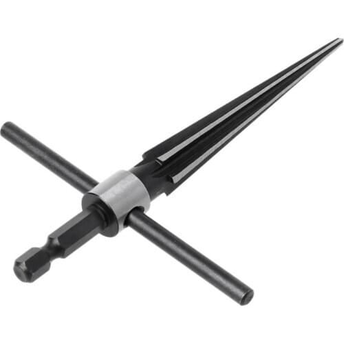 3-13mm Bridge Pin Hole Hand Held Reamer T Handle Tapered 6 Fluted Chamfer Bit Reaming Woodworker Core Drill Cutting Tool 62KC