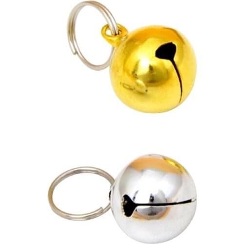 4 PCS Puppy Metal Bells Electroplating Dog Collar Pet Accessories Three Optional Size Puppy Fashion Collar Supplies