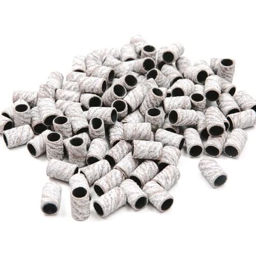 500pcs/pack White Nail Art Sanding Bands Pedicure Tools Electric Drill Accessories Foot Care Polishing Tools