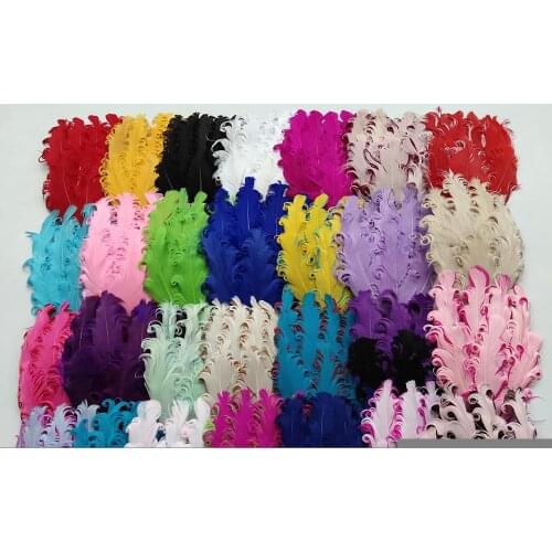 60pcs Beautiful 30 Color Opt Wholesale Feather Hair Flower Decoration Choices For Decorative Accessories
